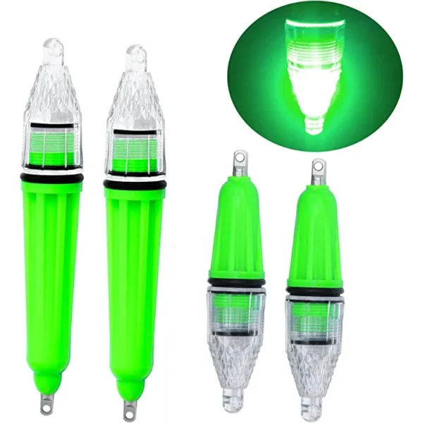 Deep Drop LED Light Waterproof Flashing Fishing Light Attractive Light Bait Lure Lamp 6.7in, 4.7in