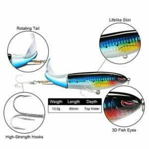 Whopper Plopper surface tractor pencil plastic hard bait simulation artificial bait 9cm 15g