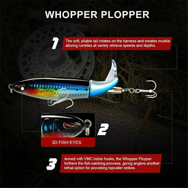 Whopper Plopper surface tractor pencil plastic hard bait simulation artificial bait 9cm 15g