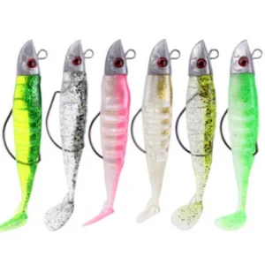 Jig Lead Head Soft Fishing Lures Artificial Silicone Fish Carp Bait Jig Hook Bass Pike Lure Sea Fishing Tackle