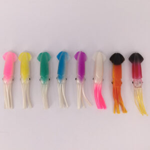 12/15/18cm Luminous Squid Skirt Lure Bait Soft Trolling Octopus Lure Saltwater