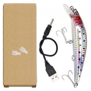 USB Rechargeable LED Wobblers Electric Vibration Twitching Fishing Lures