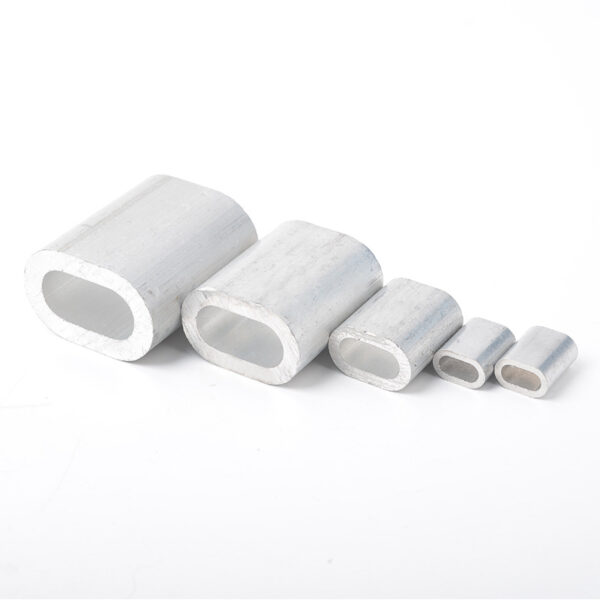 Oval Aluminium Wire Rope Ferrules Clamp Sleeves Crimping For Steel Wire Rope