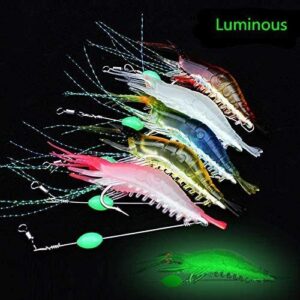 Soft Luminous Shrimp Lure Set 6pcs