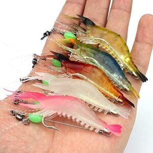 Soft Luminous Shrimp Lure Set 6pcs