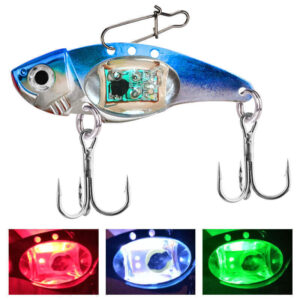 Metal VIB Vibration Lights LED Fishing Lure 8cm 31g