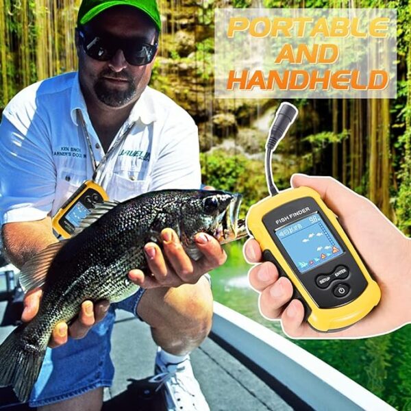LUCKY Portable Handheld Fish Depth Finder Sonar Boat Fishfinder