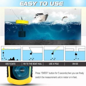 LUCKY Portable Handheld Fish Depth Finder Sonar Boat Fishfinder