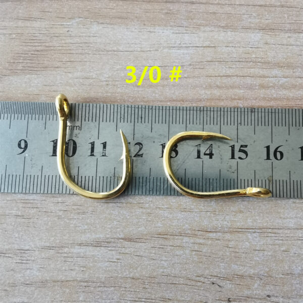 Gold-plated Barbed Grooved Iron Hook