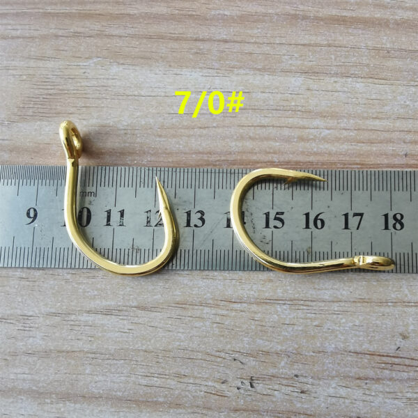 Gold-plated Barbed Grooved Iron Hook