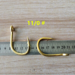 Gold-plated Barbed Grooved Iron Hook