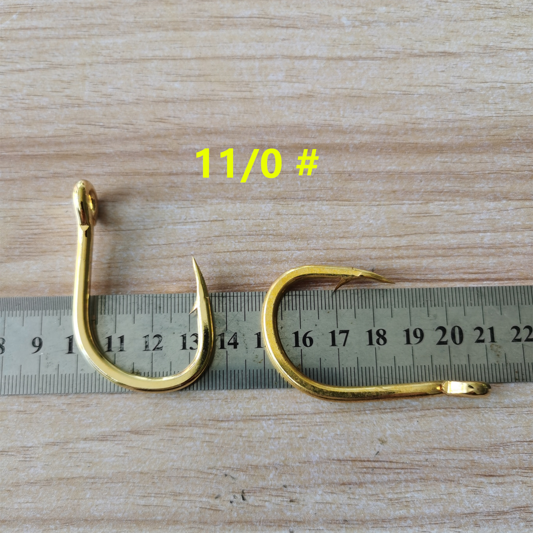 Gold-plated Barbed Grooved Iron Hook
