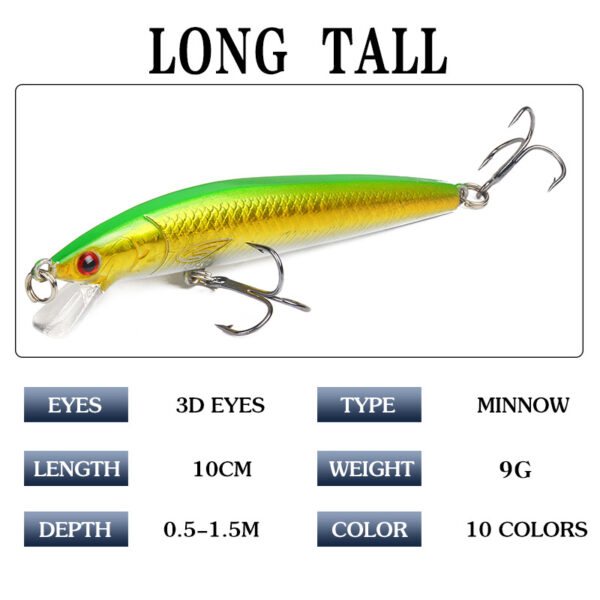 10 Color Minnow Bait