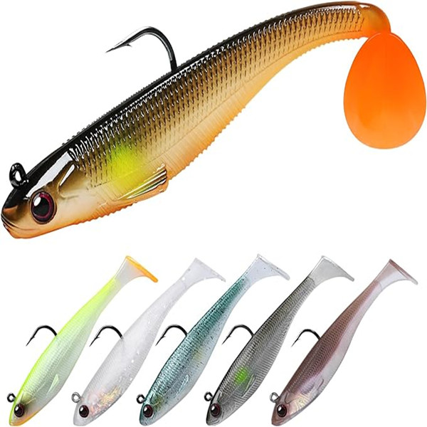 TRUSCEND Pre-Rigged Soft Fishing Lures