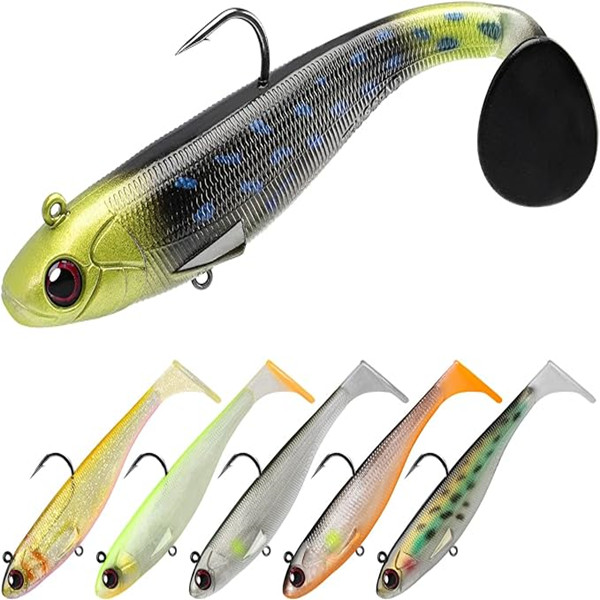 TRUSCEND Pre-Rigged Soft Fishing Lures
