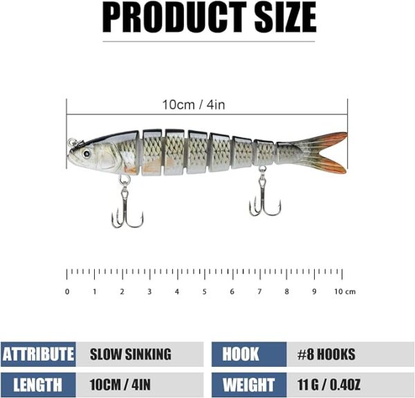  Slow Sinking Bass Fishing Lure